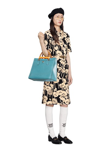 Abito in jersey con stampa papaveri