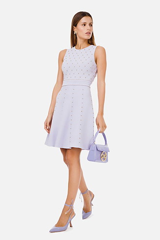 Mini abito con borchiette