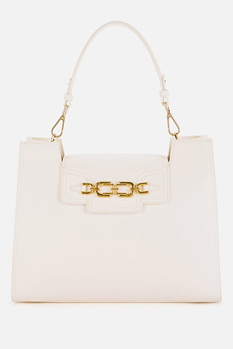 Borsa grande con moschettoni e morsetto dorati