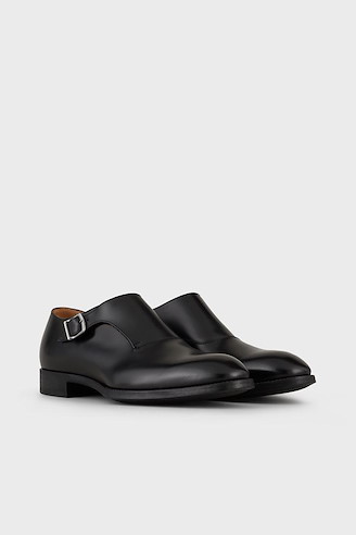 Monkstrap in pelle anticata