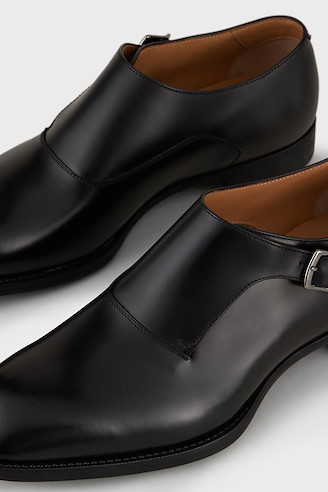 Monkstrap in pelle anticata