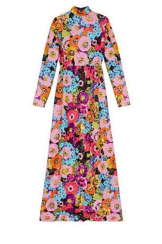 Abito in seta con stampa Ken Scott